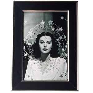 Hedy lamarr of woman with stars on her head Beauty retro vintage frame photo